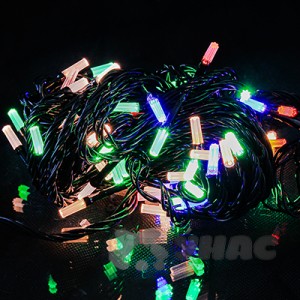 Гирлянда светодиодная "Шестигранник", длина 7.0м, нить темная, 72LED диода, цвет-мульти. Артикул Г118672